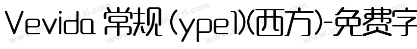 Vevida 常规 (ype1)(西方)字体转换